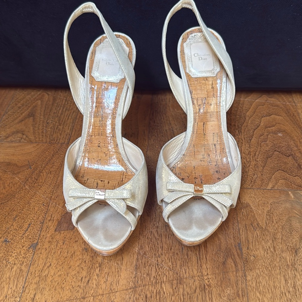 Christian Dior open toe heels